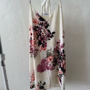 Floral Satin Mini Dress